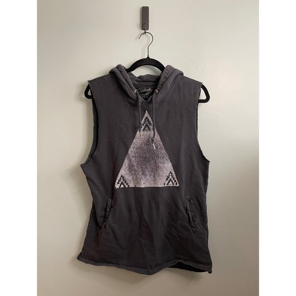 Brooklyn Calling Tops - Brooklyn Calling Women’s Oversized Sleeveless Hoodie Goth New Wave Size M